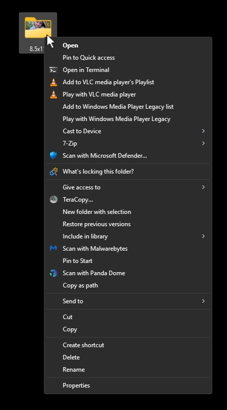 Classic Win 10 Right-Click Menu